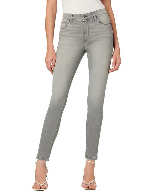 Joe's Jeans Gray High-rise Ankle Skinny Jeans