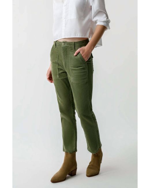 AMO Green Cord Easy Army Trouser