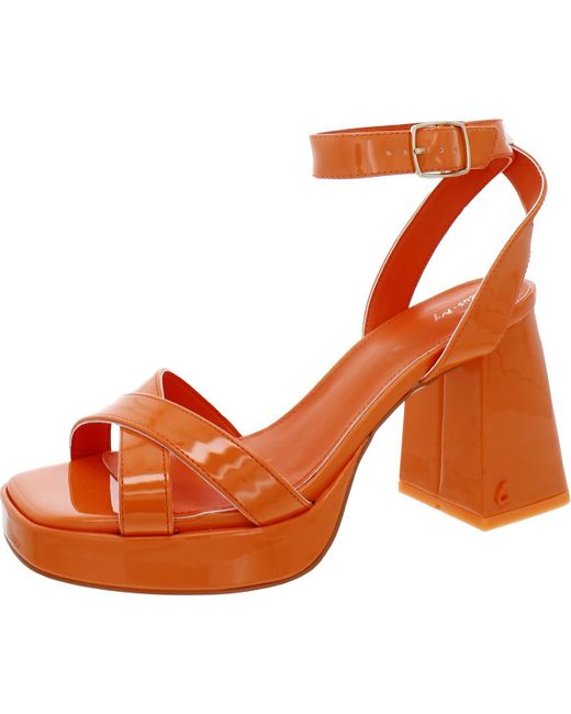 Circus by Sam Edelman Orange Kaitlyn Buckle Ankle Strap Heels