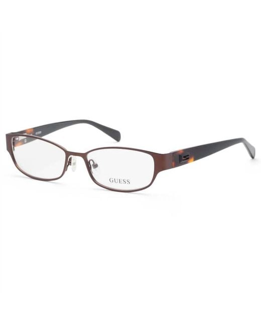 Guess Brown 52Mm Rectangular Glasses