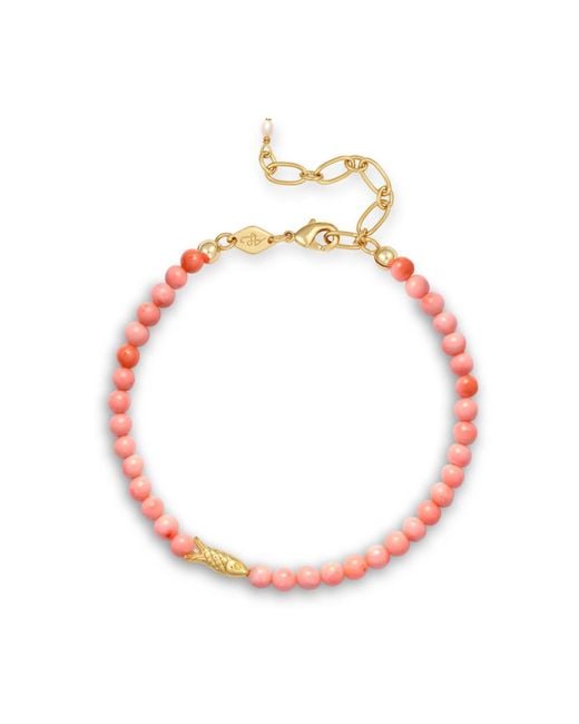 Anni Lu Pink Fingerling Bracelet