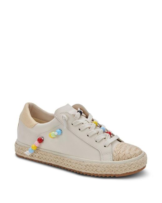Dolce Vita White Zoe Pride Leather Lifestyle Casual And Fashion Sneakers