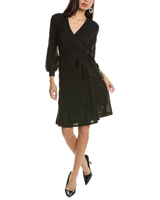 Diane von Furstenberg Black Brenna Wrap Dress