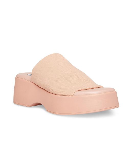 Steve Madden Women's Pink Slinky 30 Slip On Open-Toe Platform Sandals