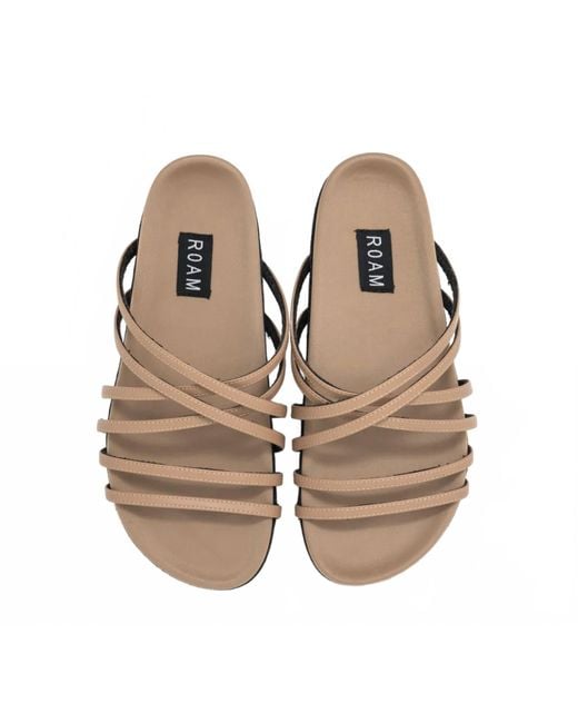 Roam Brown X Flat Sandal