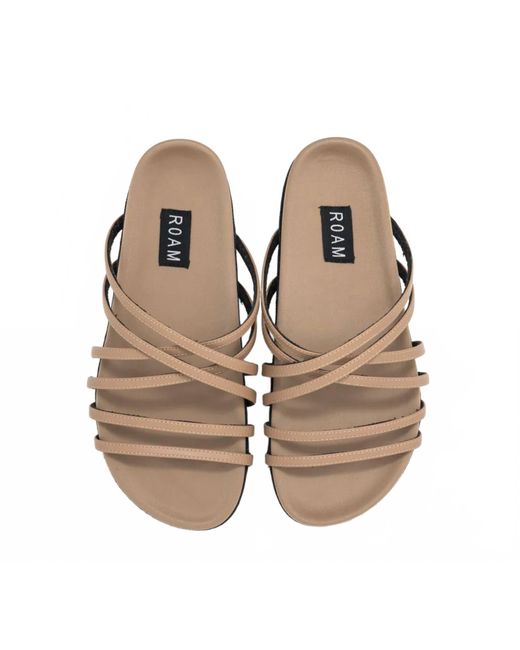 Roam Brown X Flat Sandal