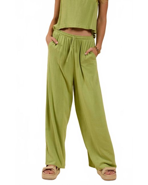 Sadie & Sage Green Elastic Waist Pants