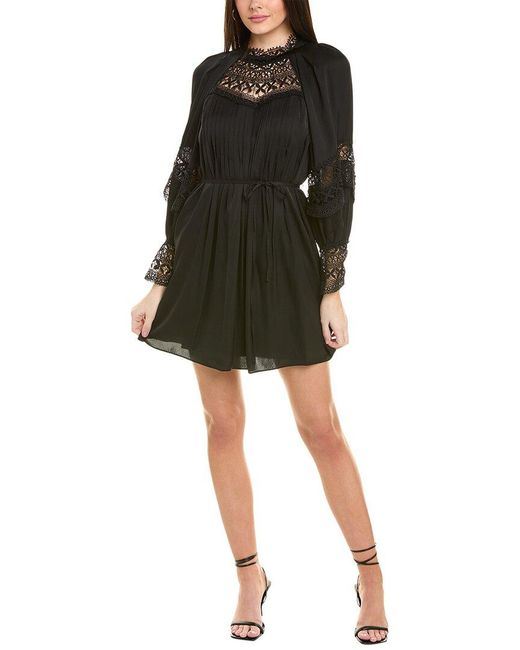 Emanuel Ungaro Black Joy Silk-blend Mini Dress
