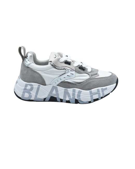 Voile Blanche Metallic Laced Sneakers With Textured Upper for men