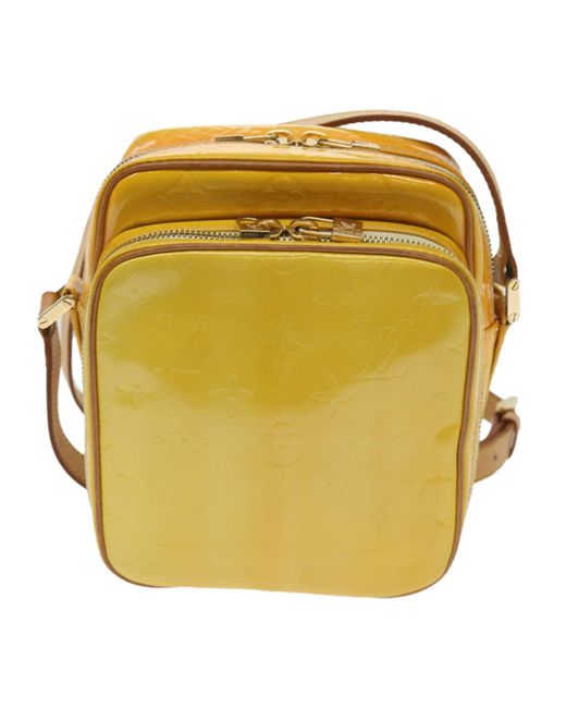 Louis Vuitton Yellow Wooster Patent Leather Shoulder Bag (pre-owned)