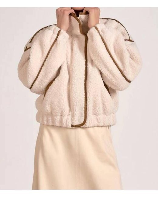 Elan Natural Teddy Bomber Jacket