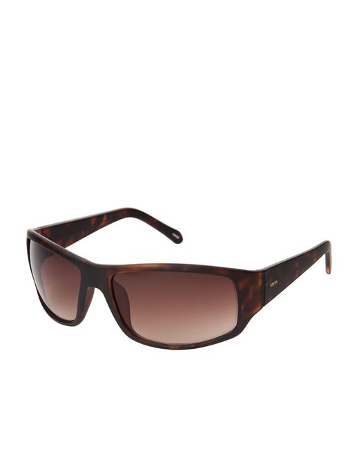 Fossil Brown Sport Wrap Sunglasses for men