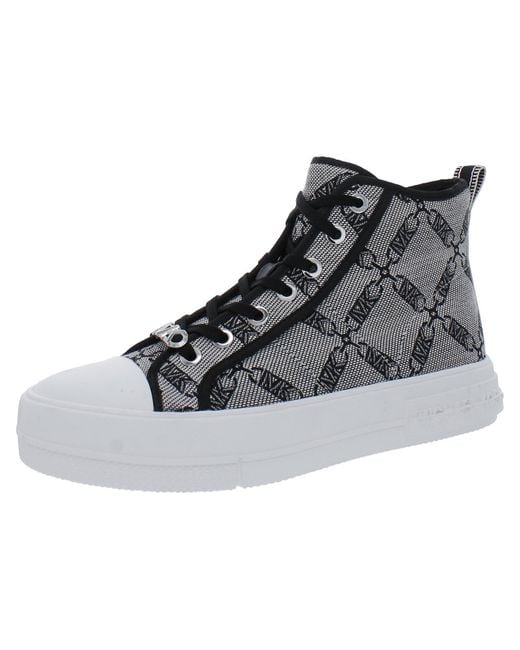 MICHAEL Michael Kors Black Comfort Insole Textured High-top Sneakers