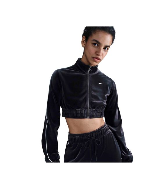 nike crop zip top