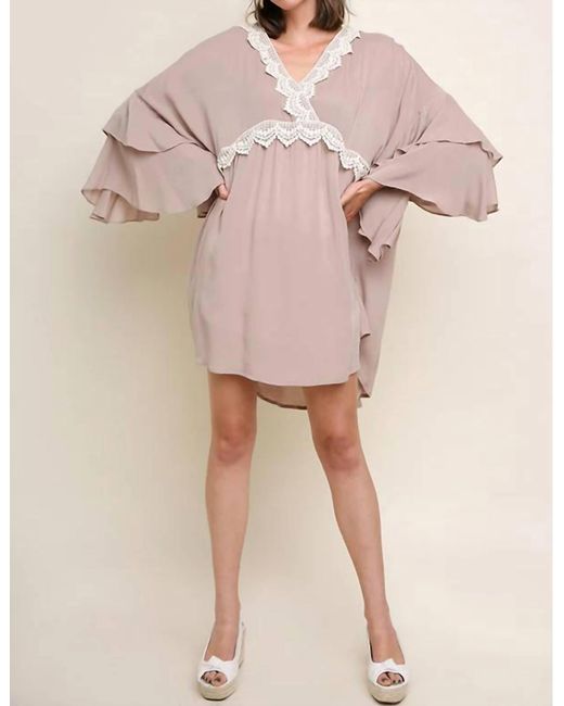 layered bell sleeve dress MISSGUIDED Ruffled Floral Mini Dress With Bell Sleeves Asymmetrical Layered HemMISSGUIDED