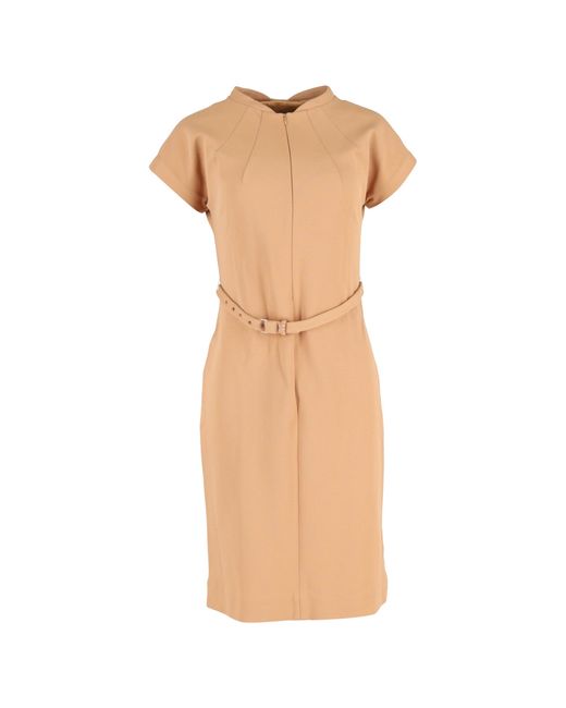 Diane von Furstenberg Women's Natural Belted Midi Dress