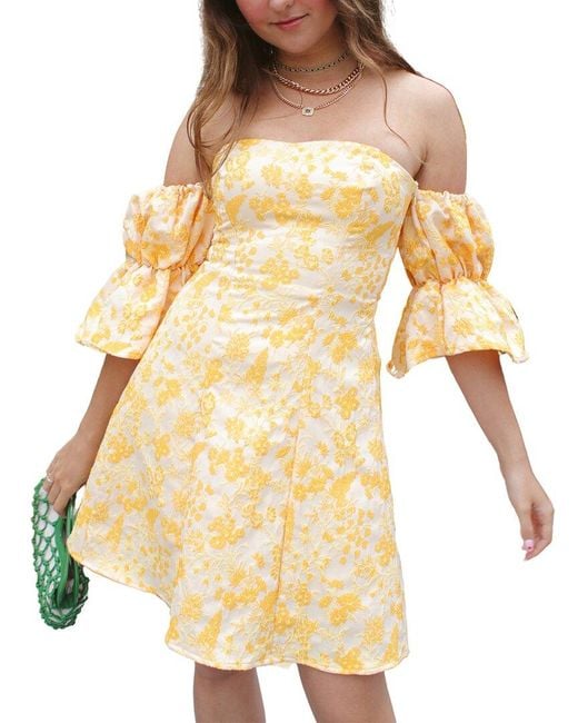 Eva Franco Yellow Laia Mini Dress