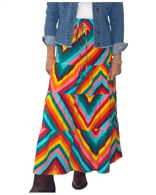 SOFIA The Label Blue Amelia Maxi Skirt