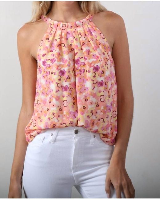 Veronica M Red Pleated Halter Top