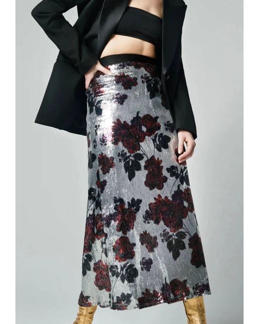 Smythe Black Sequin Midi Skirt
