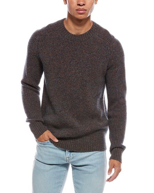 Vince Gray Mouline Mix Wool & Alpaca-Blend Crewneck Sweater for men