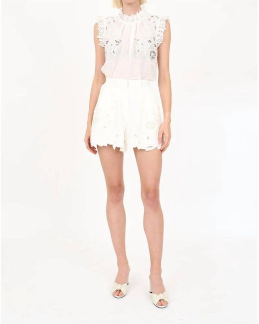 CHRISTY LYNN Embroidery Nora Top In White