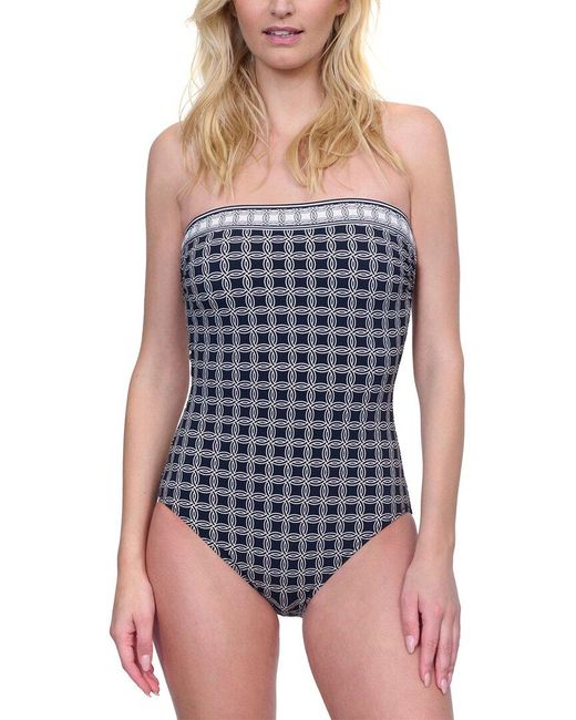 Gottex Blue Bandeau One-Piece