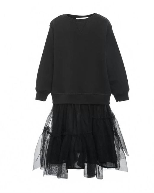 Sea Black Girl's Rory Tulle Sweatshirt Dress