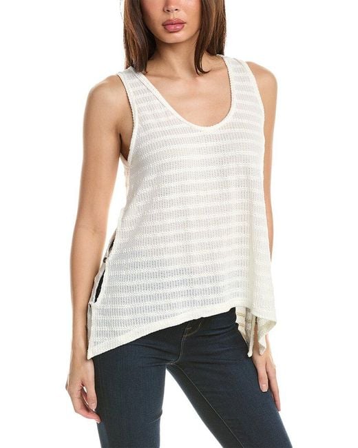 Project Social T White Runaway Sweater Stripe Washed Tank
