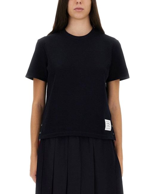 Thom Browne Black Short-Sleeved T-Shirt