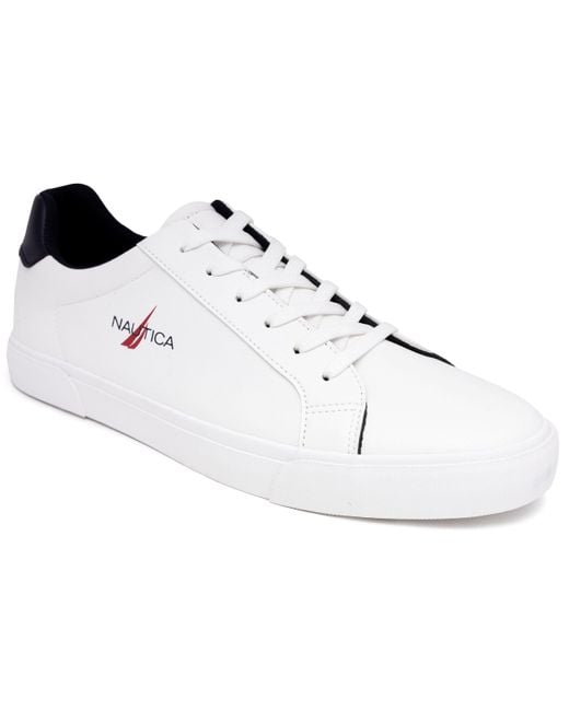 Nautica White Logo Lace-up Sneaker for men