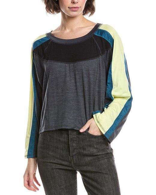 Free People Gray Go For The Goal Shirt