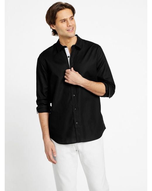 Guess Factory Black Tye Dobby Shirt for men