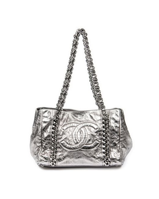 Chanel East West Modern Chain Tote in Metallic