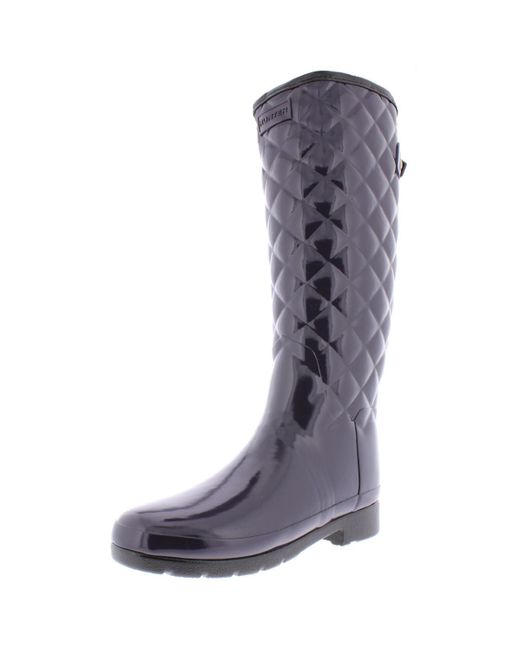 Hunter Purple Refined Gloss Tall Knee-Length Rain Boots