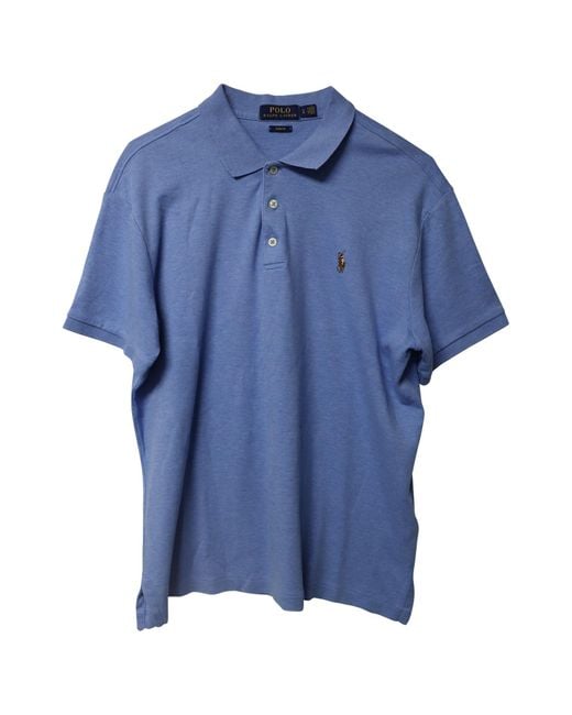 Ralph Lauren Blue Slim Fit Polo T-Shirt for men