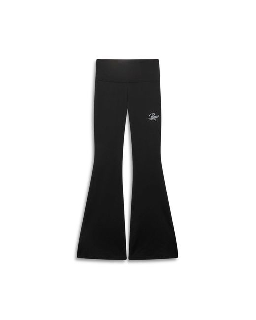PUMA Black Ess Script Flarred Leggings