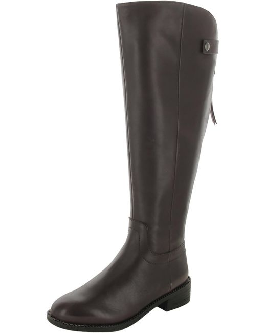 Franco Sarto Gray Brindley Wide Calf Leather Riding Boots