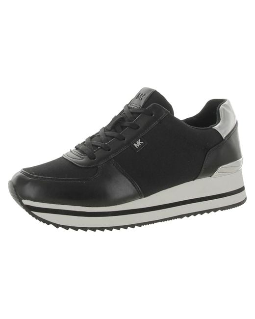 MICHAEL Michael Kors Black Faux Leather Casual And Fashion Sneakers