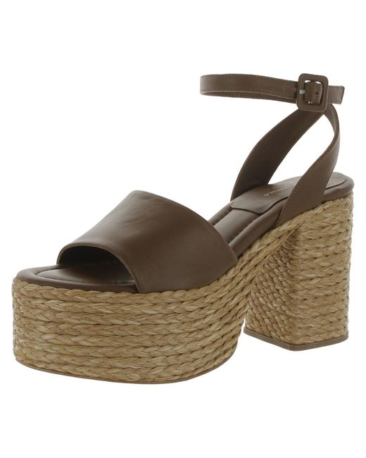 Paloma Barceló Brown Brenda Leather Adjustable Platform Sandals