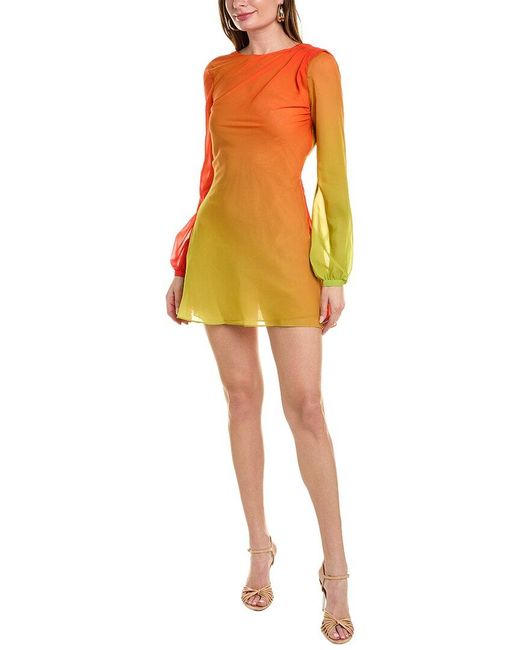 Ronny Kobo Yellow Timbra Midi Dress