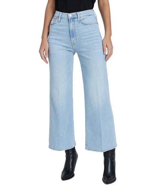 7 For All Mankind Blue Ultra High-rise Cropped Wild Fire Flare Jean