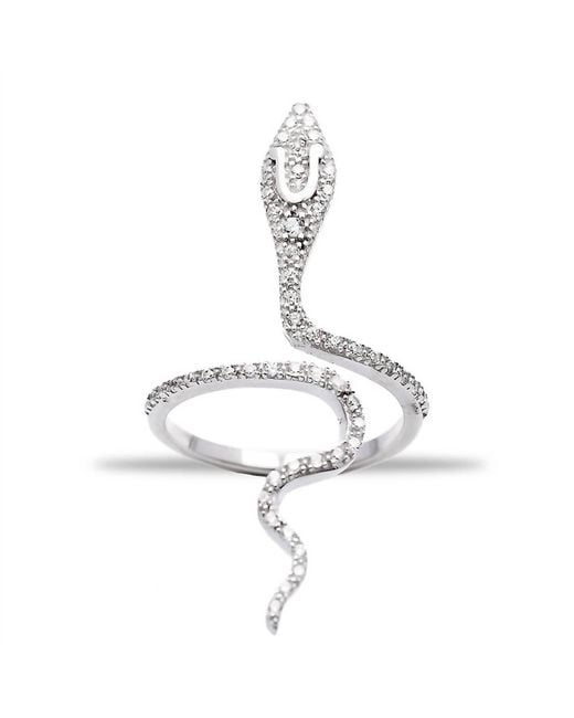 Avenue Chic Metallic Snake Pave Ring