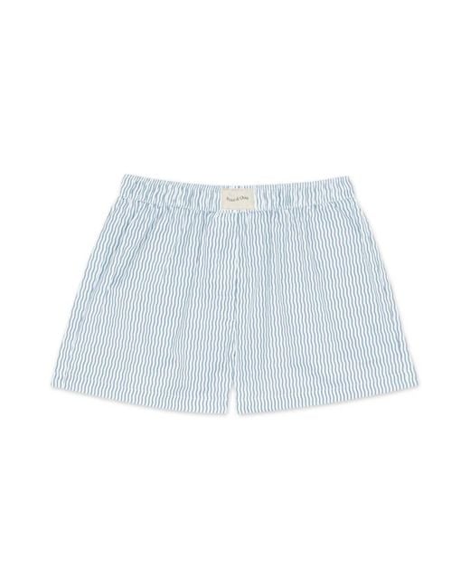 Museum of Peace & Quiet Blue Wordmark Poplin Boxer for men