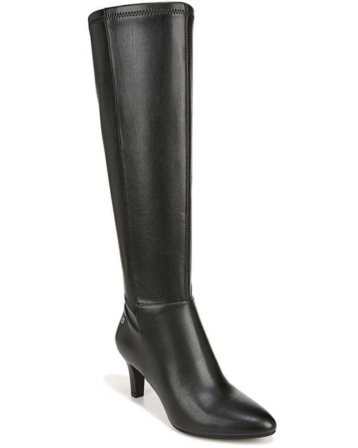 LifeStride Black Gracie 2 Faux Leather Wide Calf Knee-high Boots