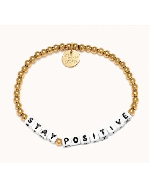 Little Words Project Metallic Stay Positive Bracelet