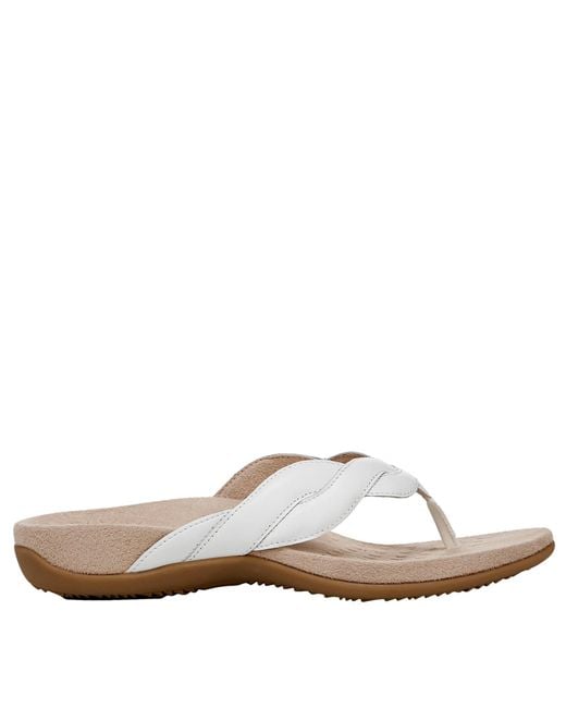 Vionic White Bella Braid Thong Sandals J4526L1100