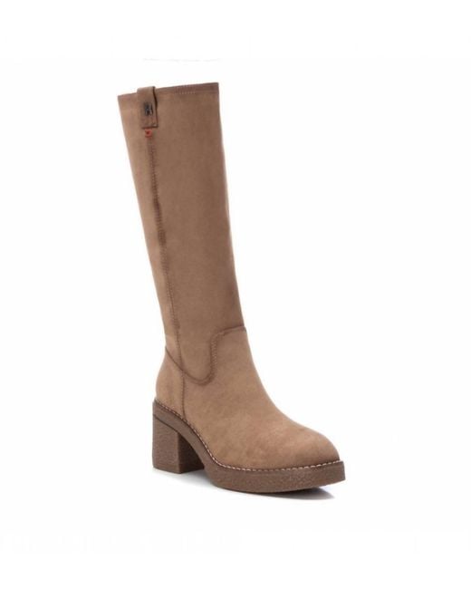 Xti Brown Suede Boots