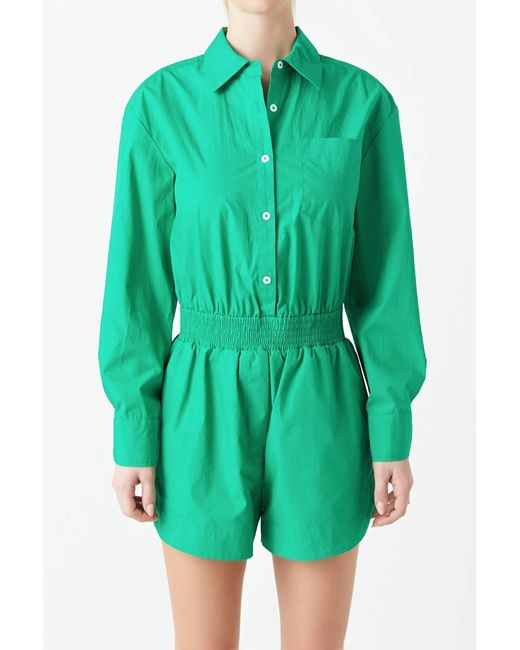 English Factory Green Lucky Day Romper