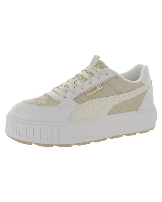 PUMA Gray Karmen Rebelle Van Life Faux Leather Lifestyle Casual And Fashion Sneakers